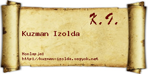Kuzman Izolda névjegykártya